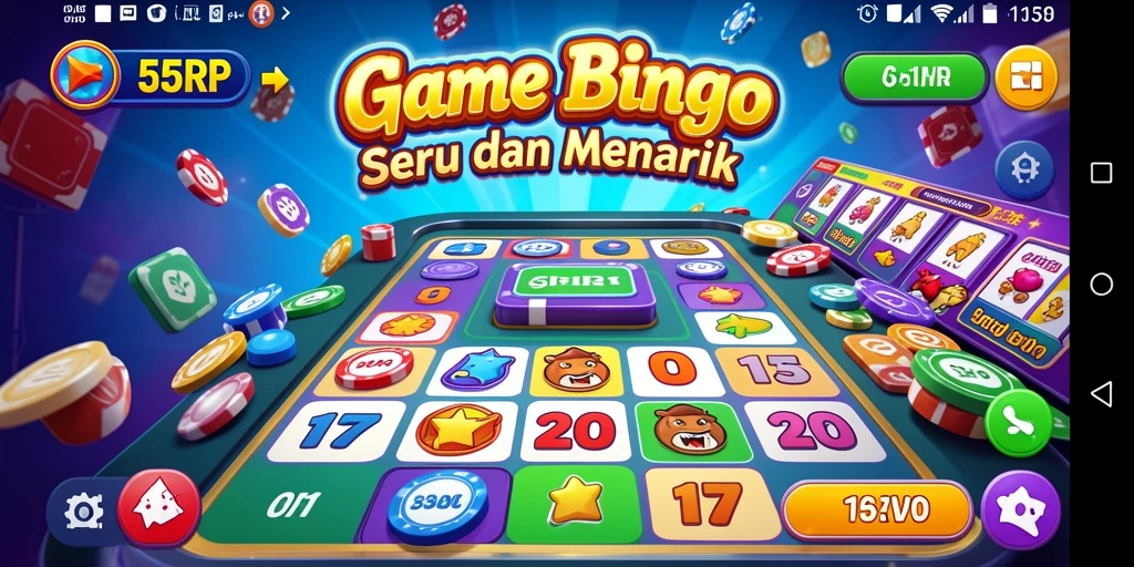 Gameplay seru Bingo di 55RP dengan antarmuka menarik.