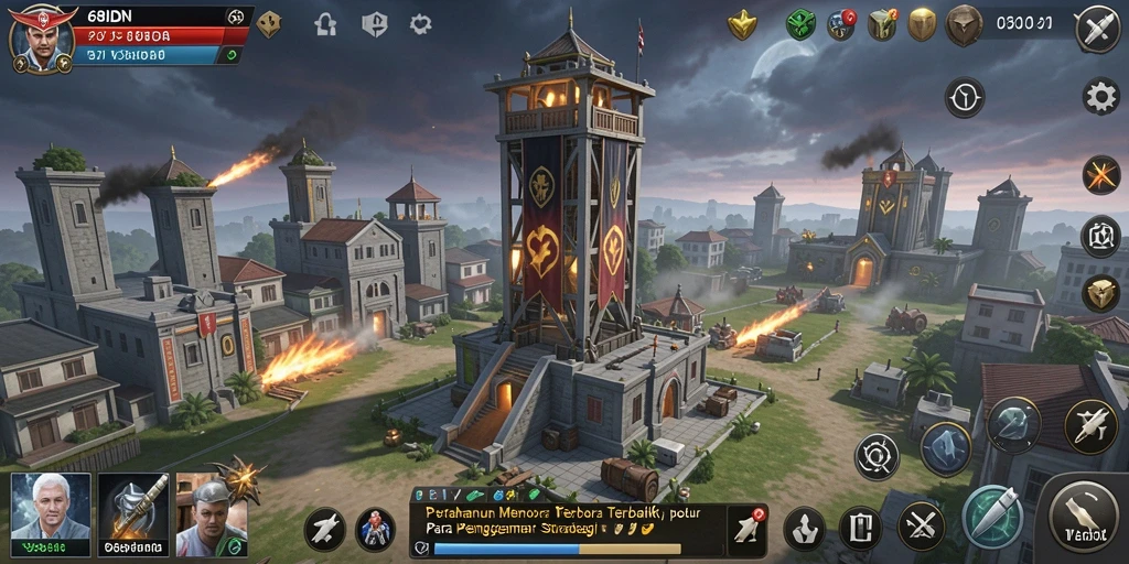 Gameplay mendebarkan dalam 68IDN saat menghadapi gelombang musuh.