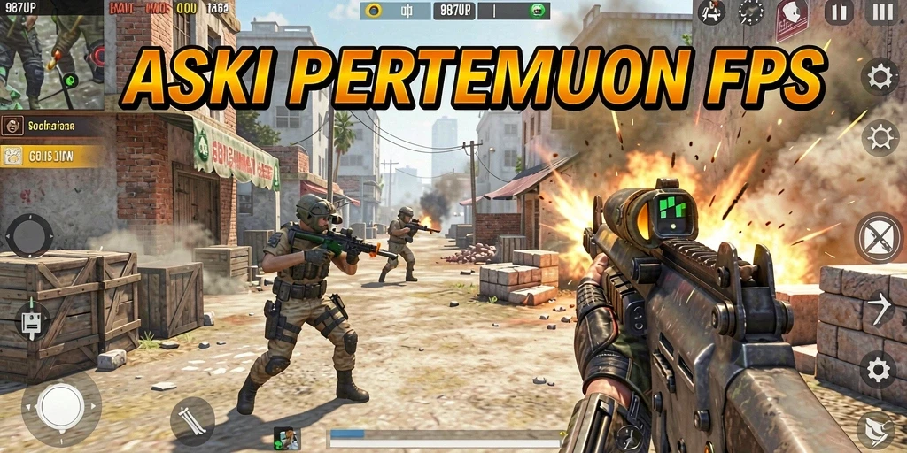 Tampilan gameplay seru 987UP dalam momen pertempuran intens.