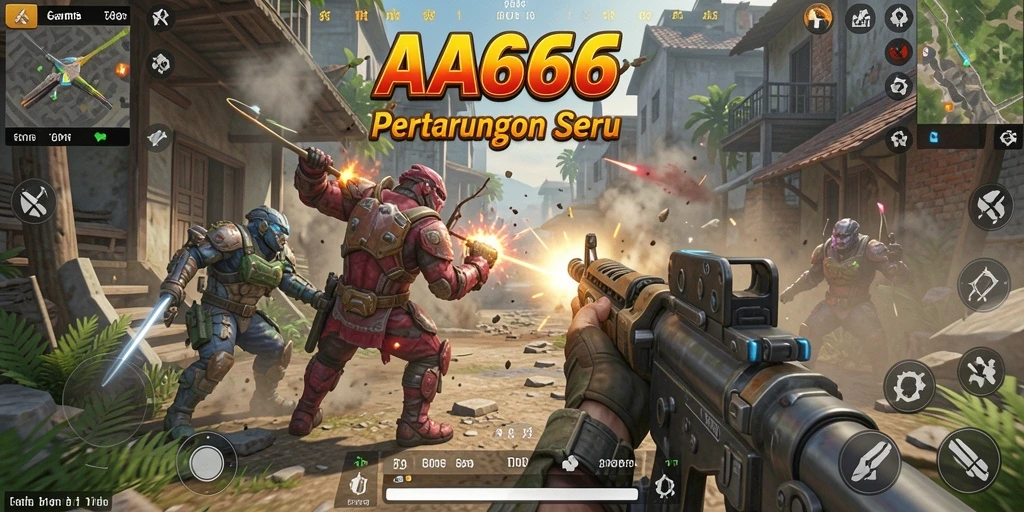 Tampilan gameplay yang seru dan mendebarkan dalam AA666.