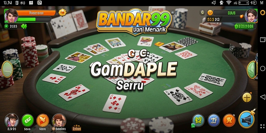 Tampilan screenshot utama dari BANDAR99 dengan gameplay Gaple yang menarik.