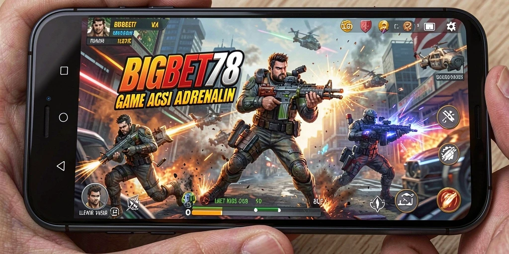 Tampilan gameplay intens dari BIGBET78, menampilkan aksi mendebarkan.