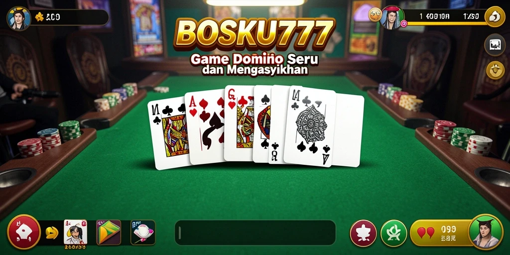 Tampilan menarik dari gameplay seru BOSKU777 di Domino.