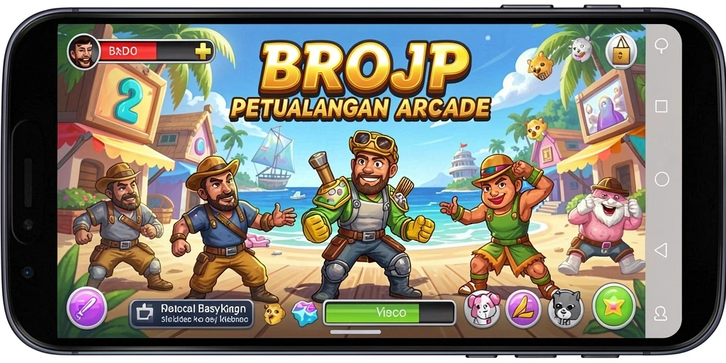 Tampilan gameplay yang seru dan penuh aksi dari BROJP.