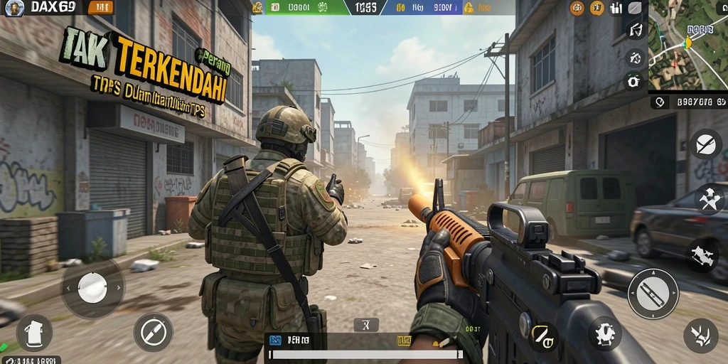 Tampilan gameplay DAX69 yang menegangkan dan penuh aksi.