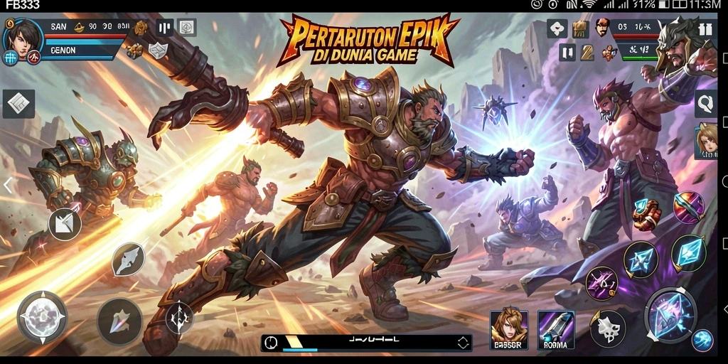 Tampilan gameplay FB333 yang intens dan mendebarkan.
