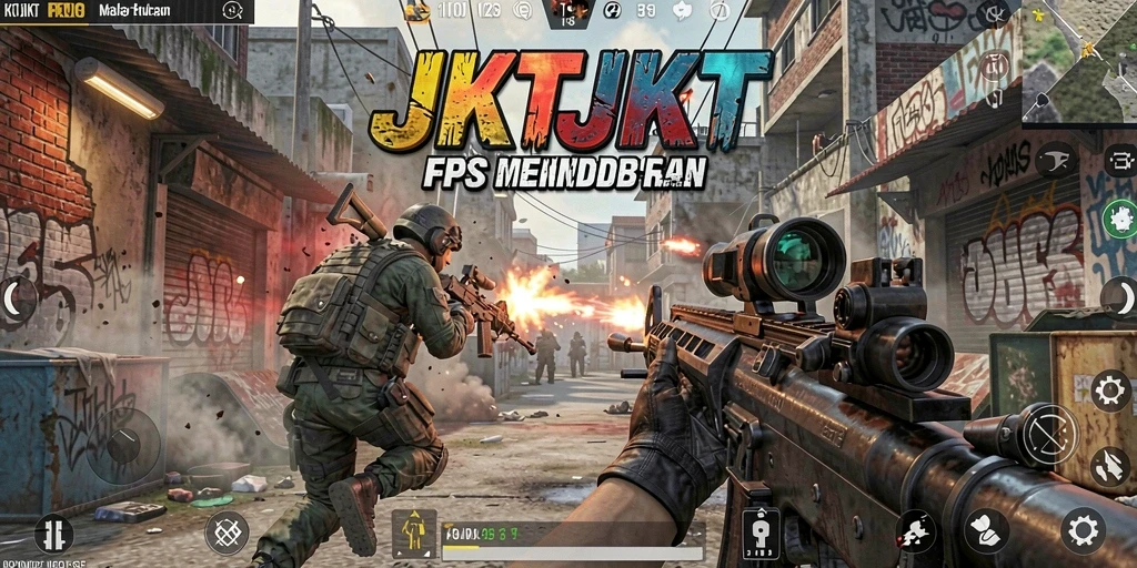Screenshot menampilkan aksi seru dalam gameplay JKTJKT.