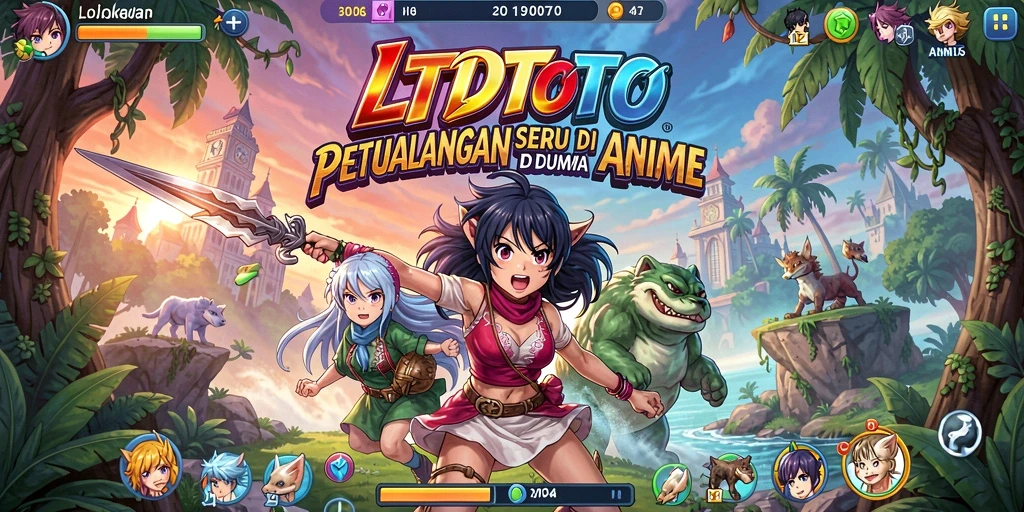 Screenshot LTDTOTO menampilkan aksi seru di dalam game anime.