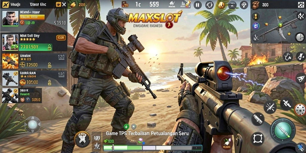 Gameplay seru dan mendebarkan dari MAXSLOT dengan aksi TPS.