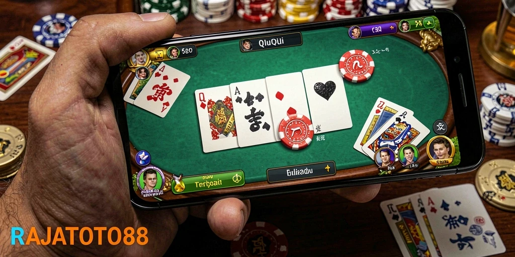 Screenshot gameplay RAJATOTO88 menunjukkan serunya permainan QiuQiu.