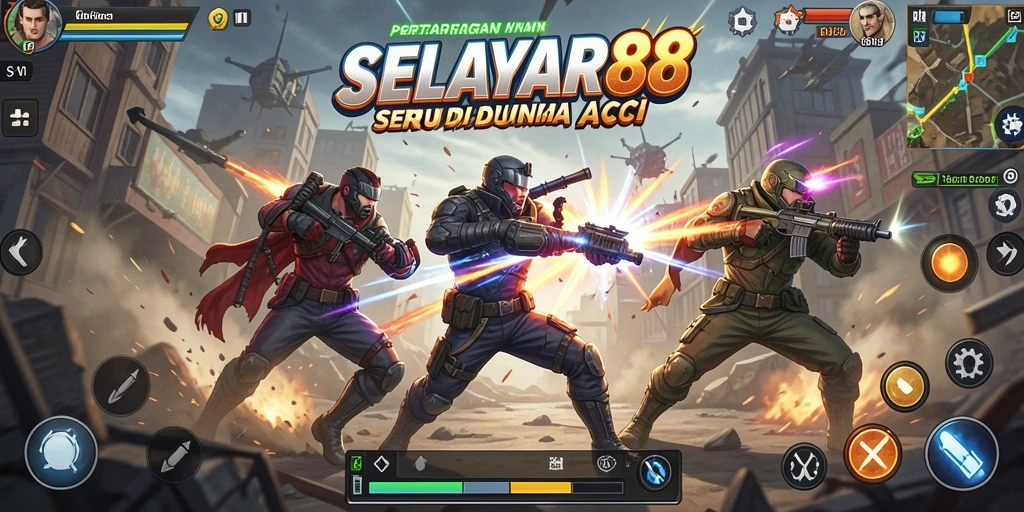 Tampilan gameplay seru dalam SELAYAR88 dengan aksi menegangkan.