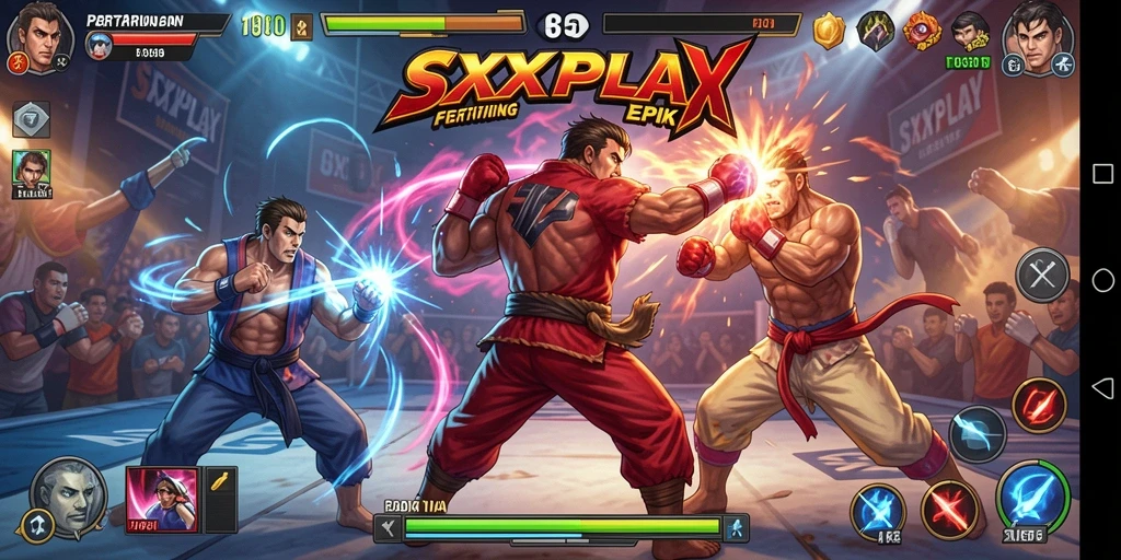Gameplay SXXPLAY menampilkan aksi pertarungan yang mendebarkan dan karakter-karakter unik.