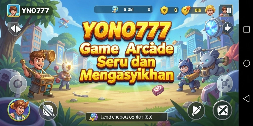 Screenshot gameplay YONO777 dengan aksi menegangkan di level arcade.